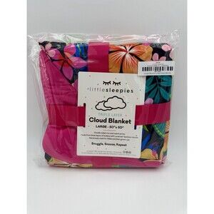 NIB Little Sleepies Jungle Blooms Flowers Bamboo Viscose Large Cloud Blanket